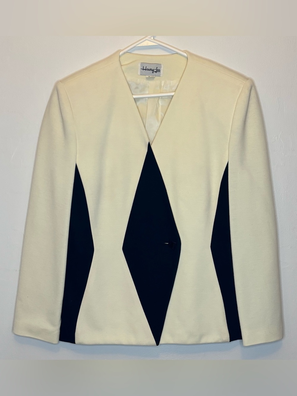 VTG 80s Henry Lee Geometric Colorblock Diamond Blazer 12 AvantGarde Retro